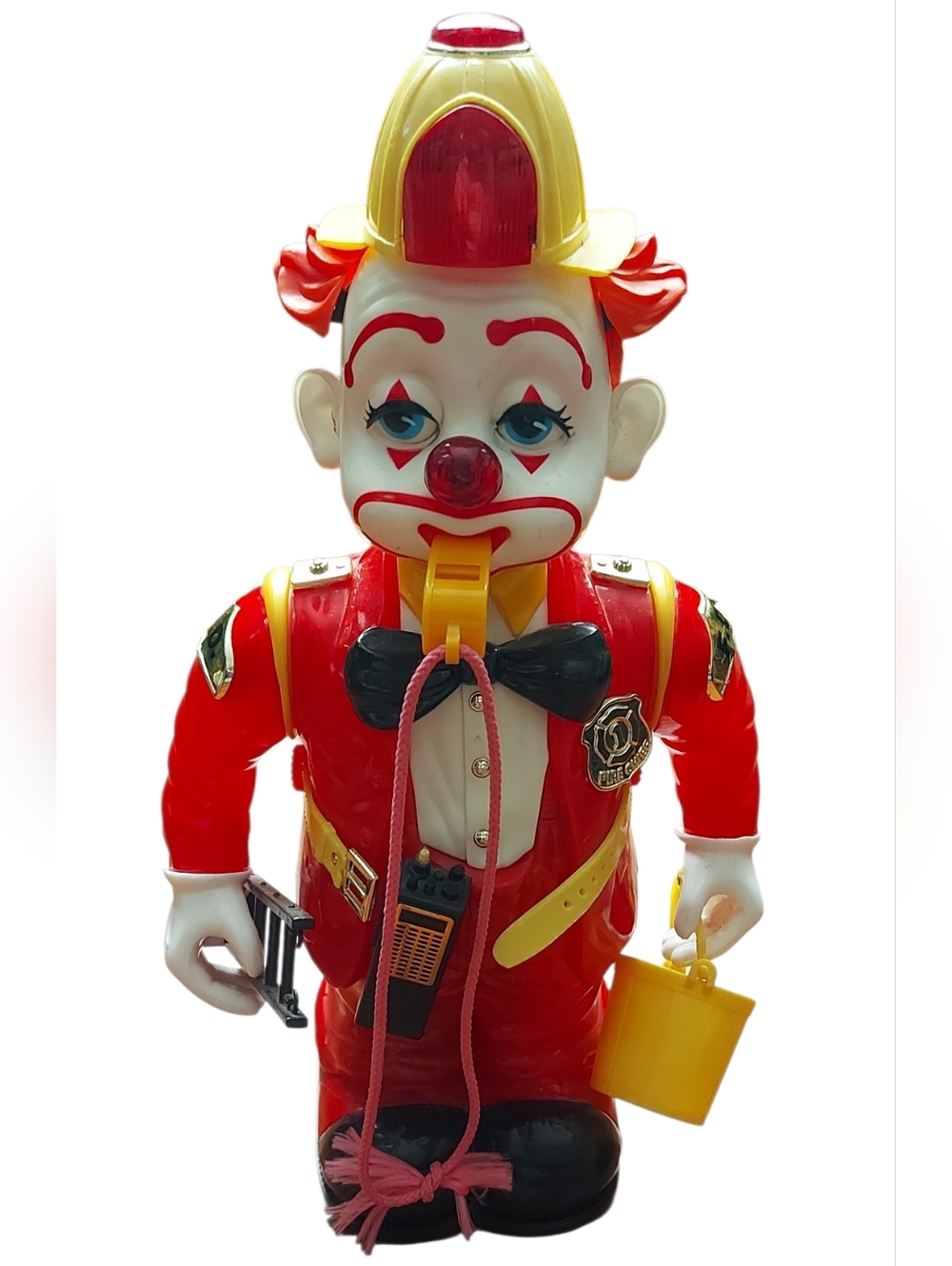 Vintage 1989 "Bump'n Benny" Fireman Clown Robot Toy